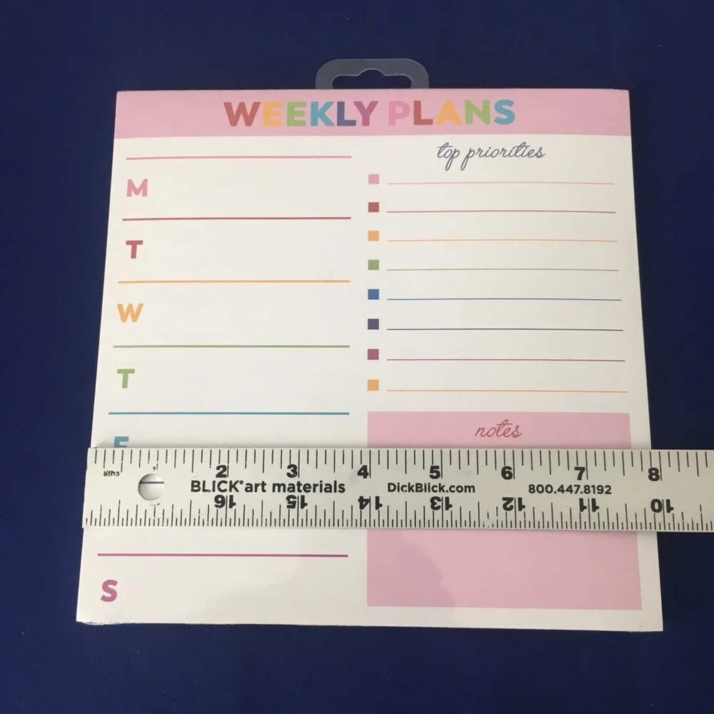 Rainbow Weekly Planner List Pad and Notebook Set